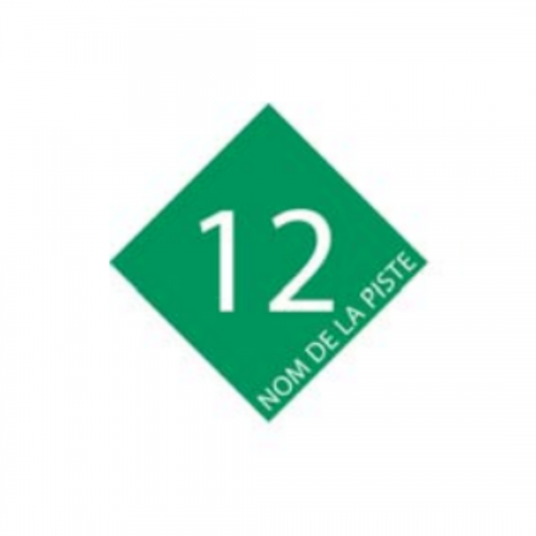 Panneau losange Sticker VTT Très facile LOS-STI-232